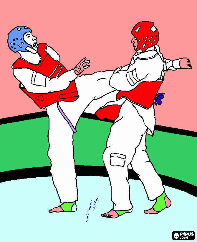 taekwondo coloring page