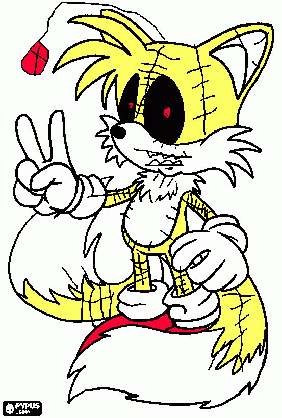 tails doll coloring pages - photo #1