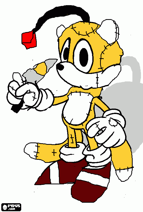 tails doll coloring page