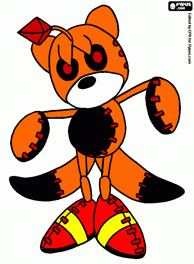 tails dolls coloring page