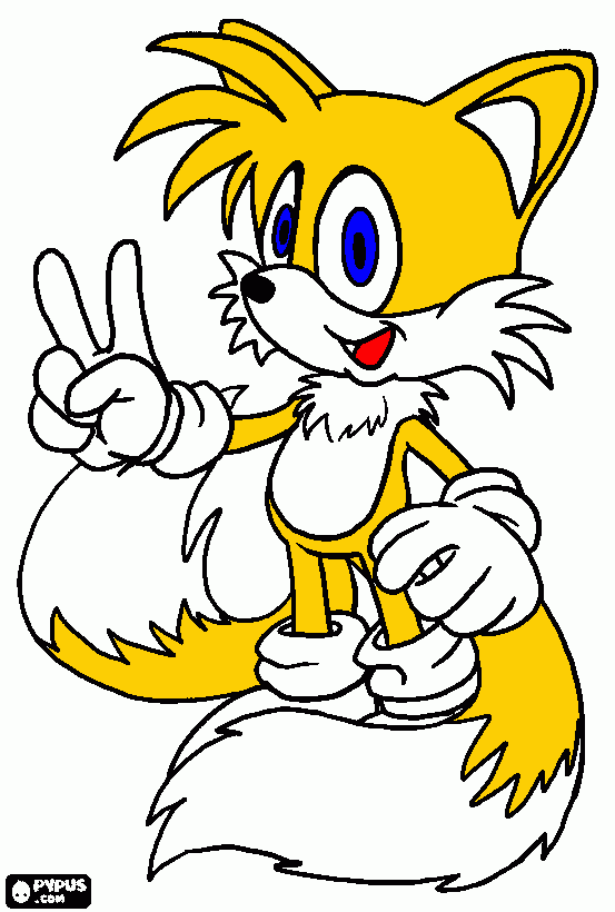 tails from sonic coloring page