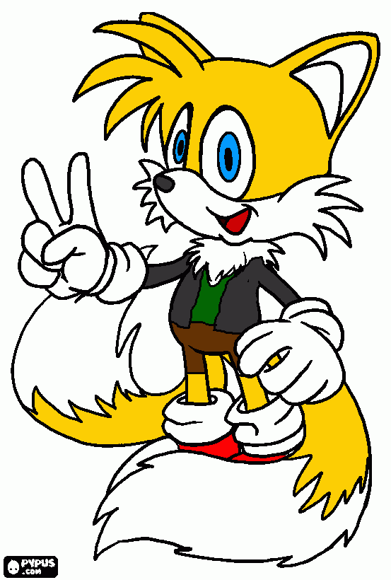 Tails: The Geek coloring page