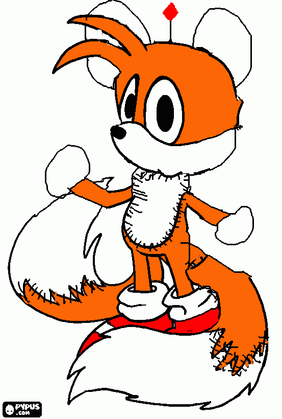 tails doll coloring pages - photo #9