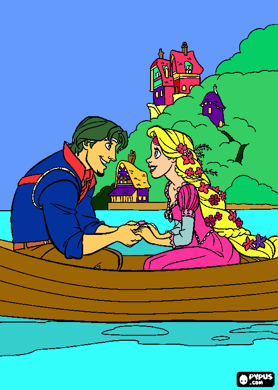 Tangled 1 coloring page