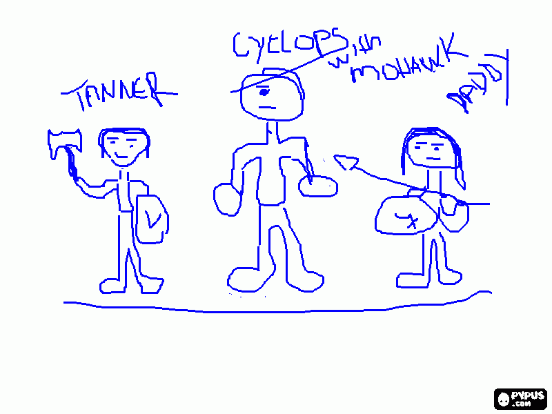 Tanner/Cyclops/Daddy coloring page