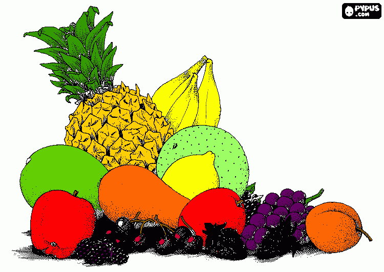 Tasty Friut coloring page