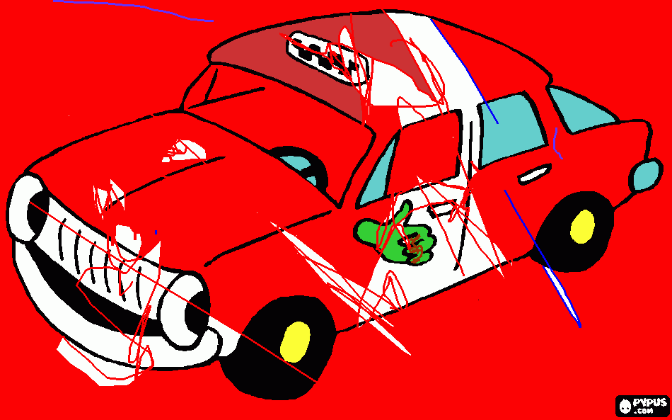 taxi coloring page