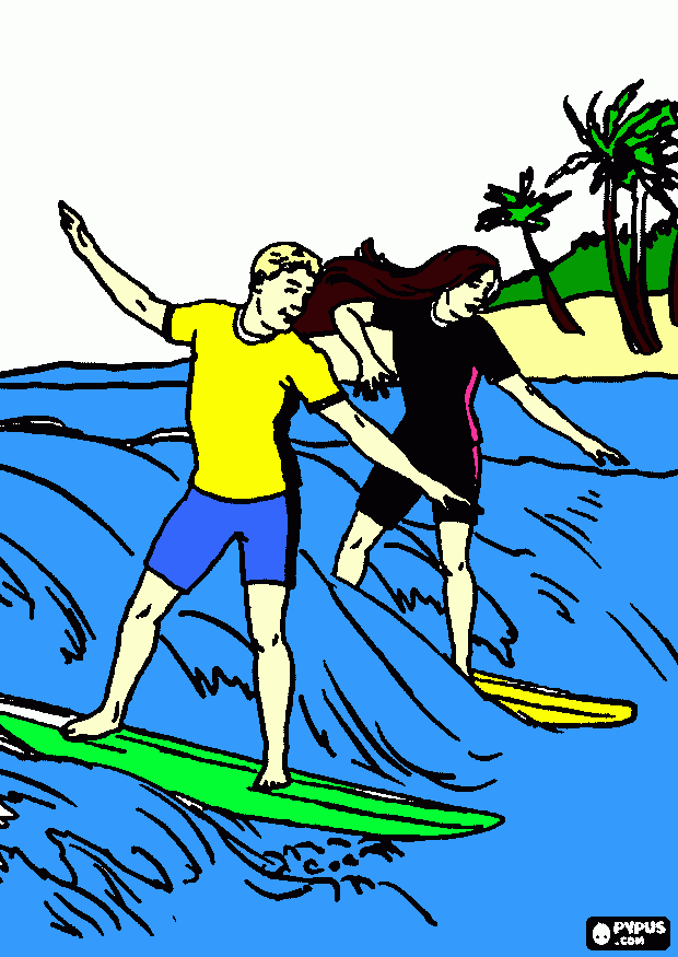 teen beach movie coloring page