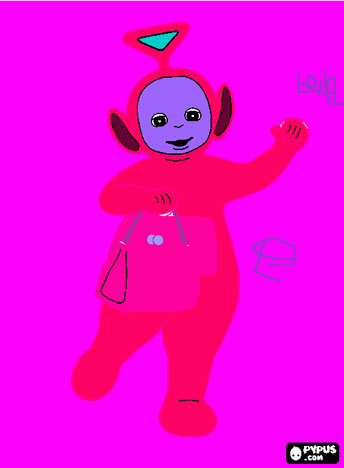 teletubby coloring page