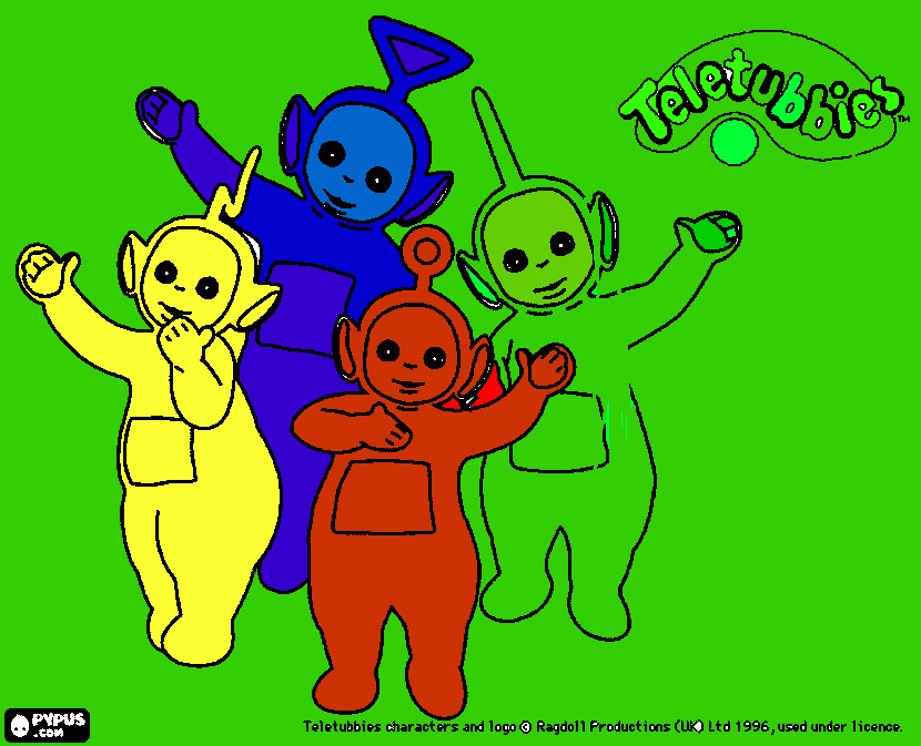 teletubies coloring page