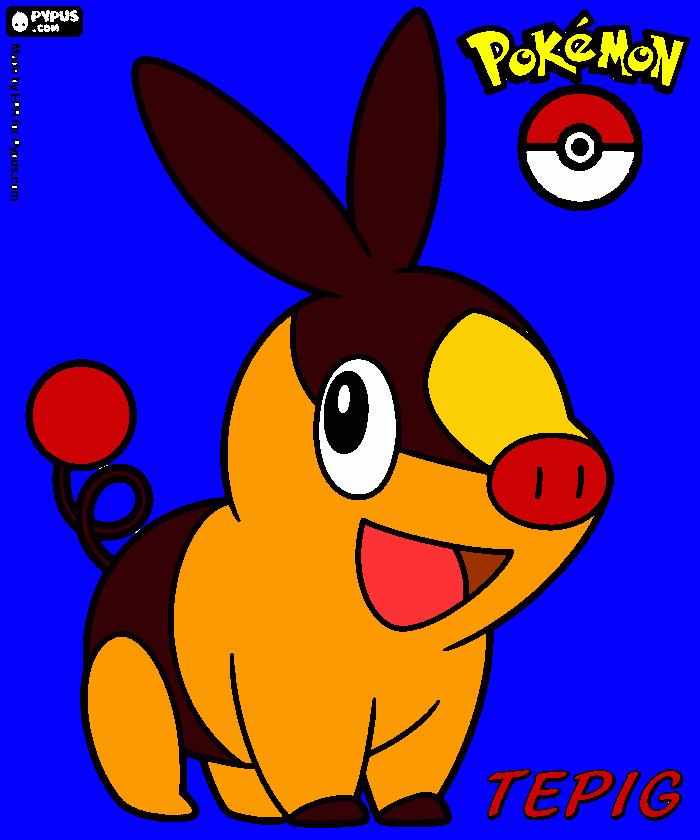Tepig For Thomas coloring page