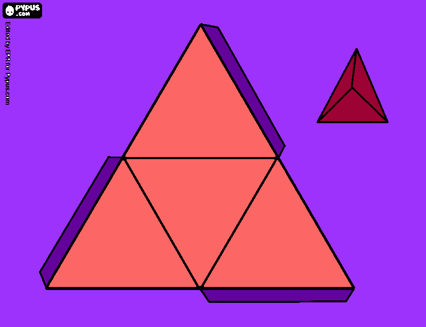 tetraedron coloring page
