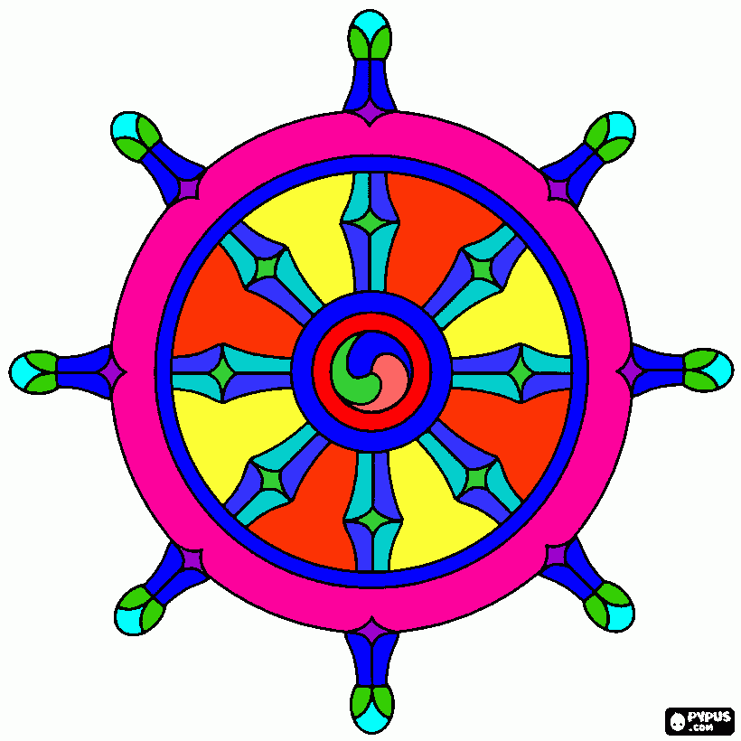 Thai Wheel coloring page