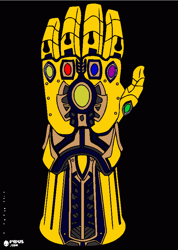 thanos hand coloring page