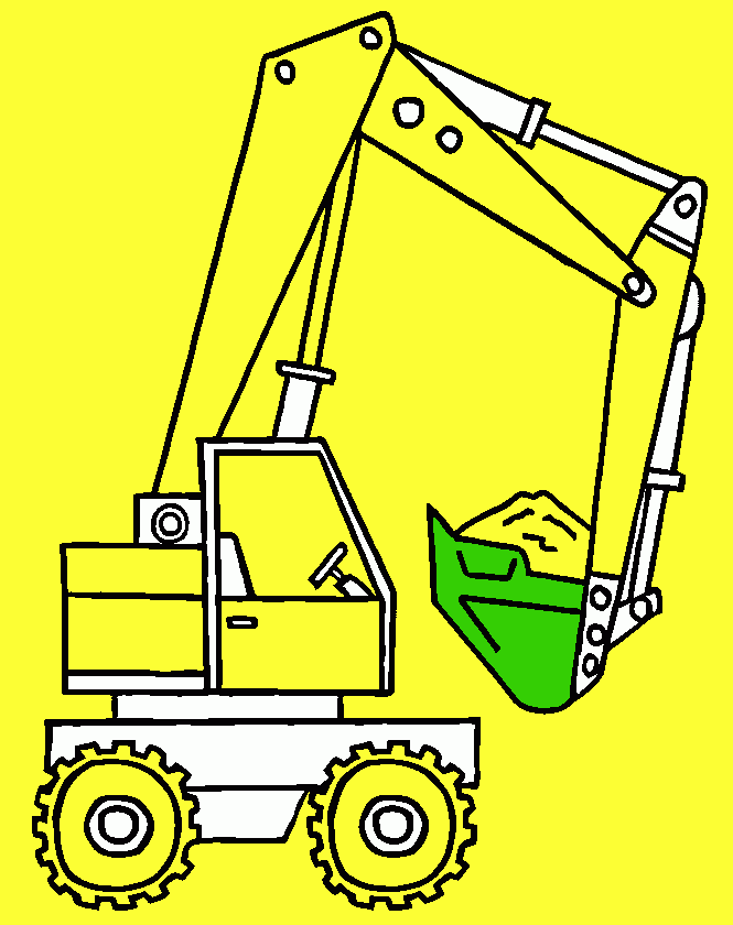 the backhoe coloring page