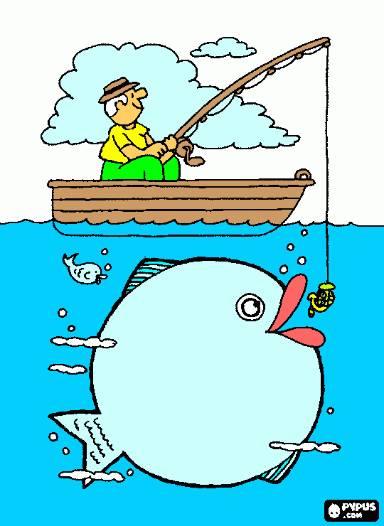 the big fish and the boy coloring page