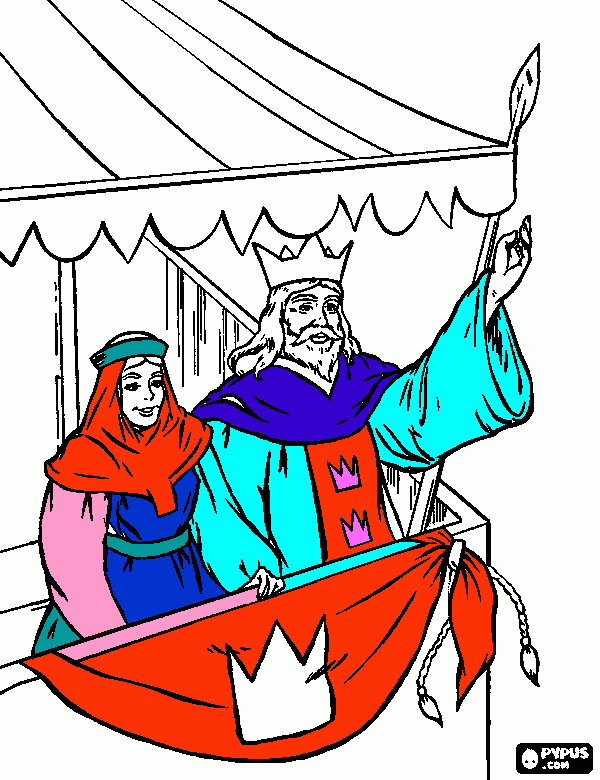 The Blue King Castle coloring page