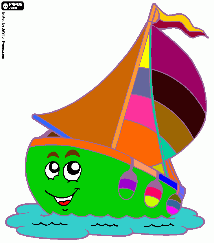 The Boat coloring page