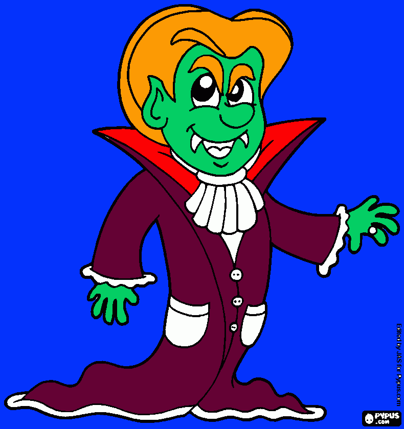 The Count will suck your blood!! coloring page