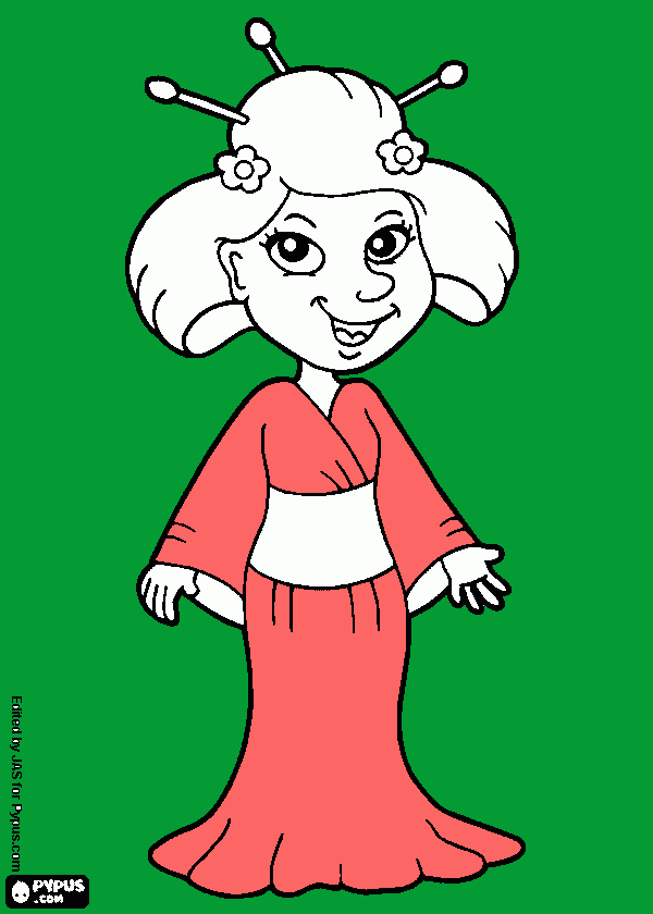 the gal of the japs coloring page