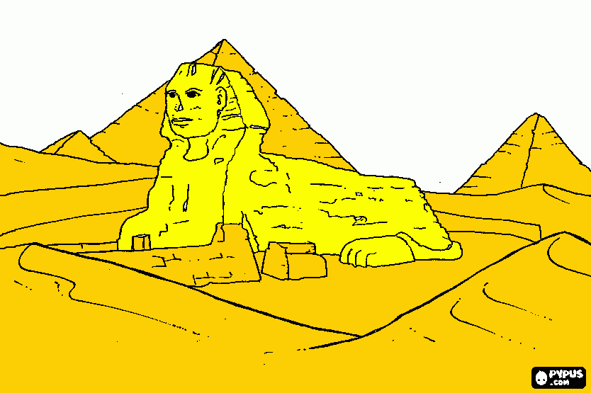 The Great Sphinx of Giza coloring page