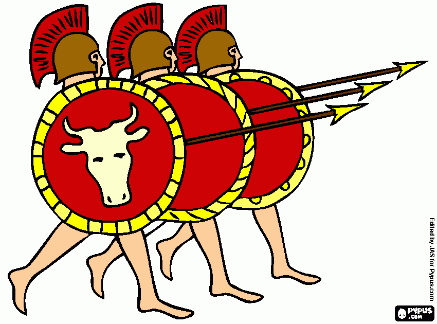 The Greek citizen-soldiers coloring page