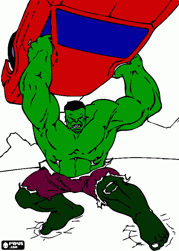 the incredible hulk coloring page