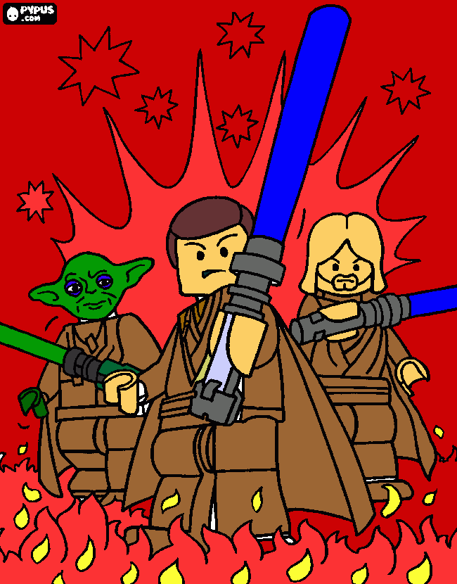 the lego starwars coloring page