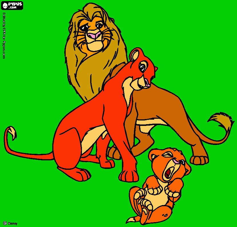 The Lion King family coloring page