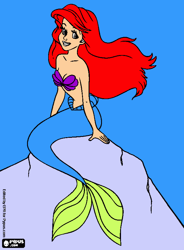 THE LITTIE MERMAID coloring page