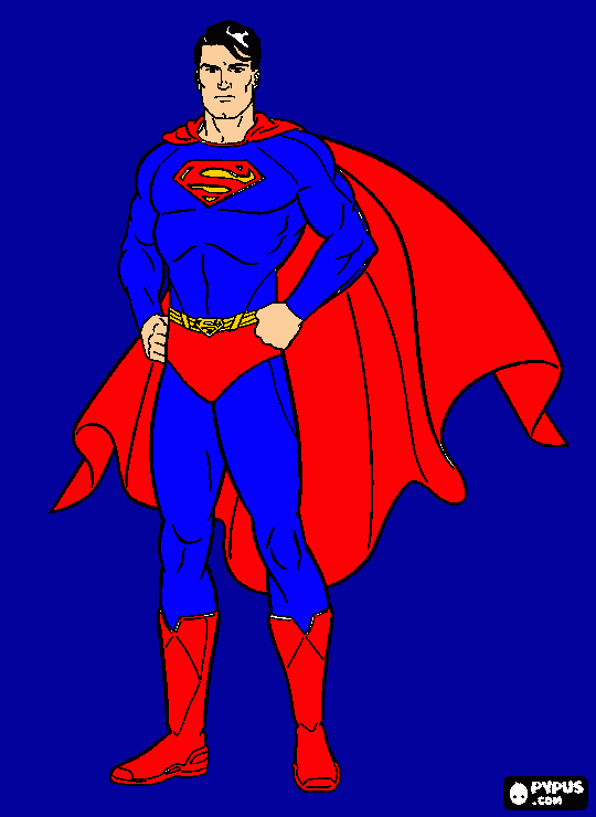 The man of steel coloring page