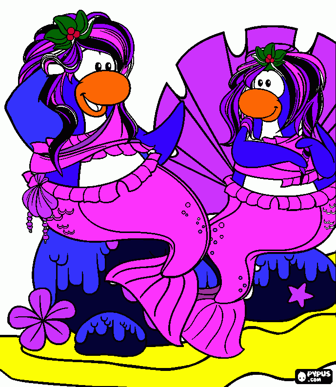 The mearmaid sisters coloring page