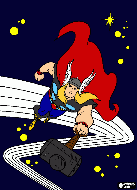 The Mighty Thor coloring page