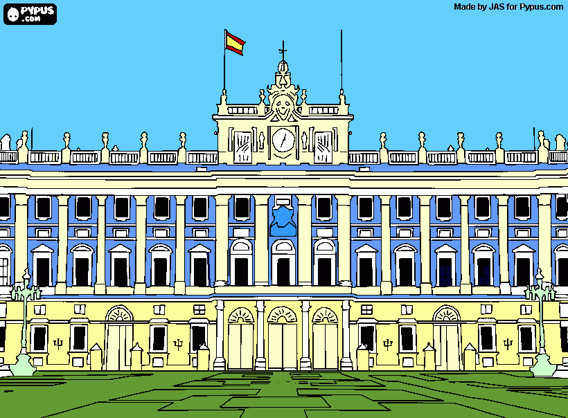 The Royal Palace of Madrid coloring page