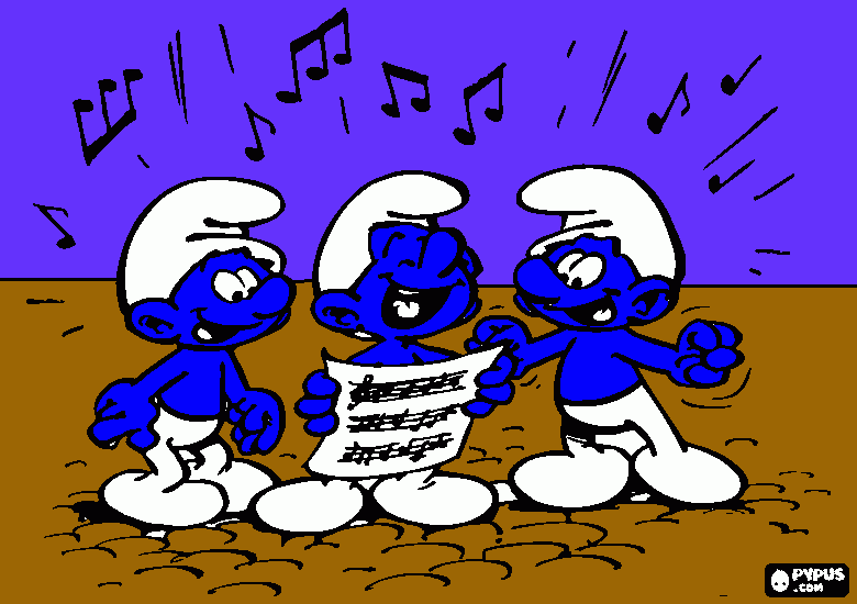 the smurfs coloring page