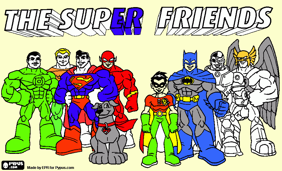 The Super Friends coloring page