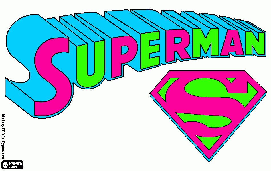THE SUPERMAN LOGO coloring page