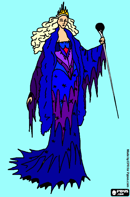 the white witch coloring page