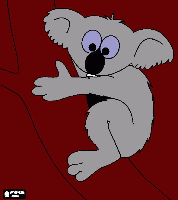 this is a grey koala bear done by George Wyatt Marshall for Danny High! coloring page