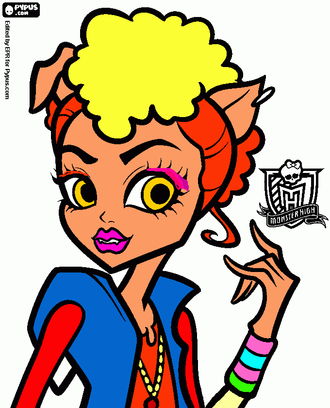 This is Howleen coloring coloring page