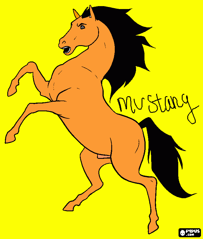 this is mustang coloring page