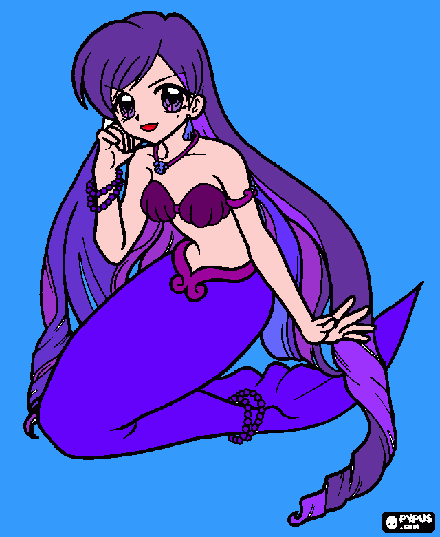 This is my version of Karen From Mermaid Melody!! coloring page