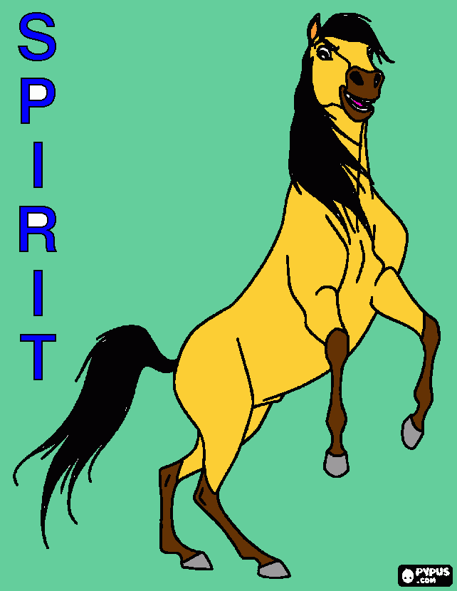 this is spirit-stallion of the cimarron coloring page