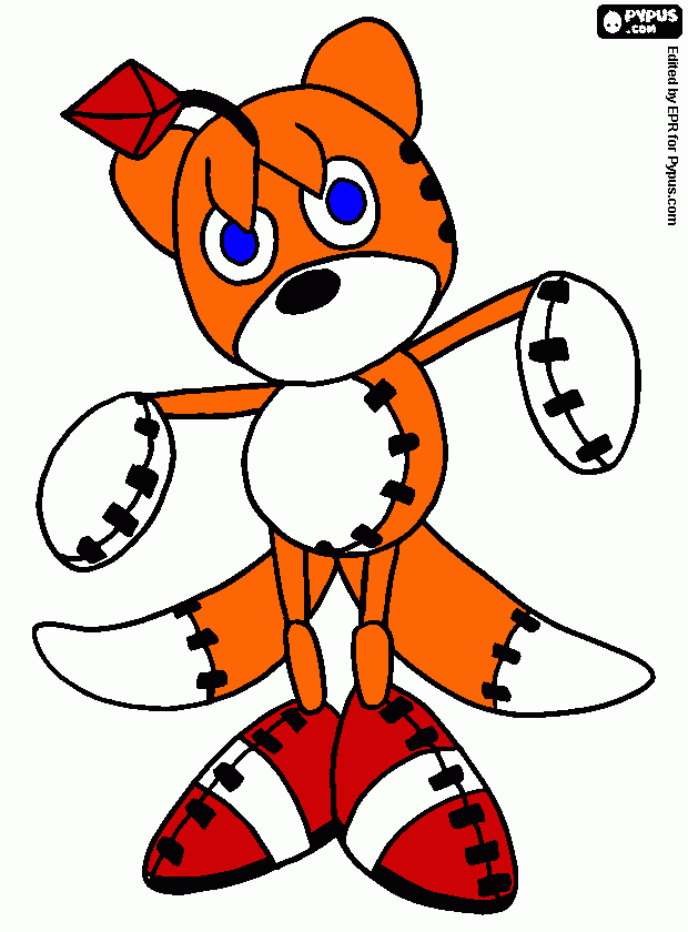 this is Tails Doll coloring page