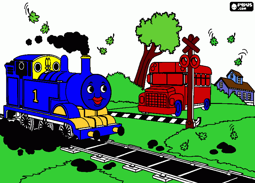 thomas  train coloring page