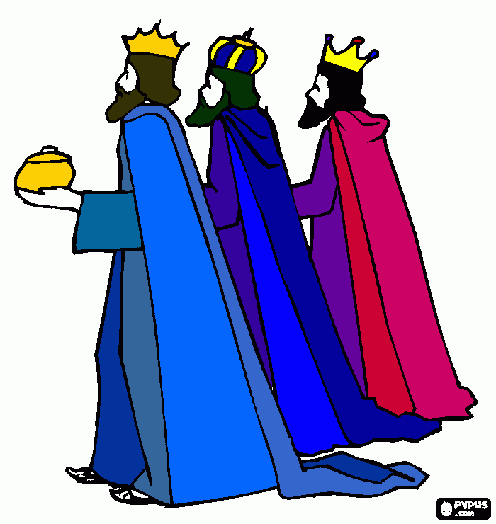 Three Wisemen coloring page