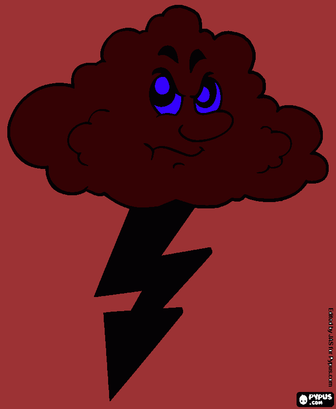 thunderstorm coloring page