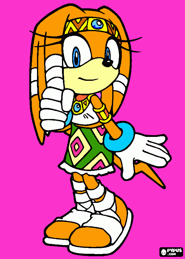 Tikal the Echidna coloring page