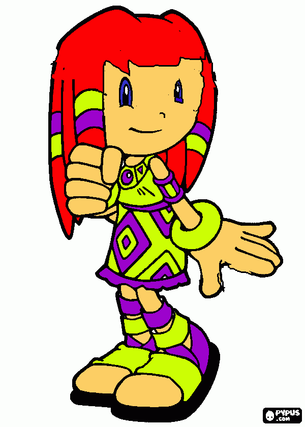 Tikal The Hedgehog coloring page
