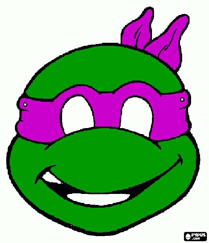 TMNT Mask  purple coloring page